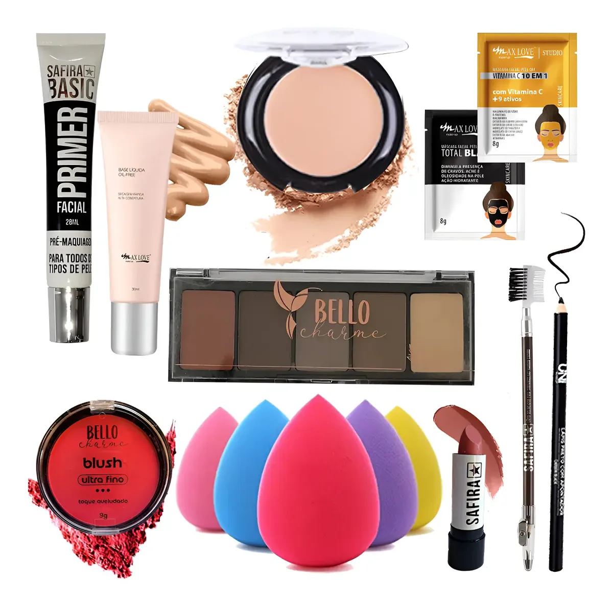 Kit Maquiagem Para Iniciante Básico, Base , Primer, Sombras